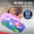 thumbnail image 5 of Ucradle Light Up Transparent Car Toys for Kids, Bump and Go Toy Car with Colorful Moving Gears, Music, and LED Effects, Fun Bus Vehicle Shape Educational Toy for Kids Toddlers Child, Blue, 5 of 8