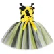 thumbnail image 3 of Disfraz de abeja para niñas, ropa para fiesta de cumpleaños, vestido de baile con flores, vestido de princesa con tutú de abeja para niñas, disfraces de Halloween, 3 of 5