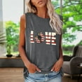 thumbnail image 2 of OAVQHLG3B Summer Tops for Women 4th of July Outfits for Women Patriotic ShirtsWomen's Fashion Round Neck Independence Day Printing Sleeveless Tops, 2 of 4