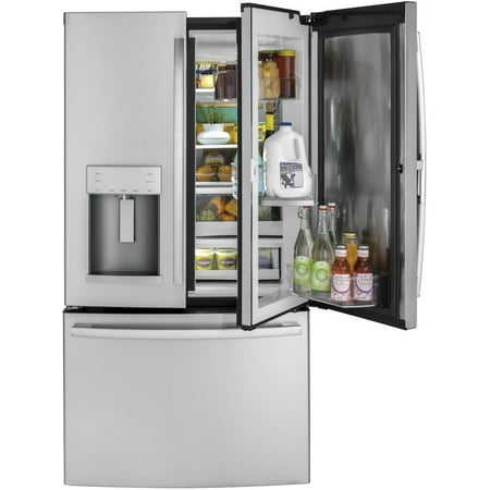 E 27.8-cu ft French Door Refrigerator with Ice Maker and Door within ...