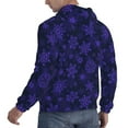 thumbnail image 6 of Salouo purple flower Snowflake Pattern Men's Fall Hoodie Sweatshirt,Sport Hoodie with Pockets for Men Pullover Casual Hooded Sweatshirt-Small, 6 of 7