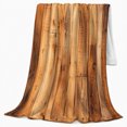 thumbnail image 2 of Amber rustic wood plank print Flannel Blanket warm cabin artwork Home Decor for couch bedroom den reading chair, Housewarming Gift for adults and rustic lodge fans, 2 of 9