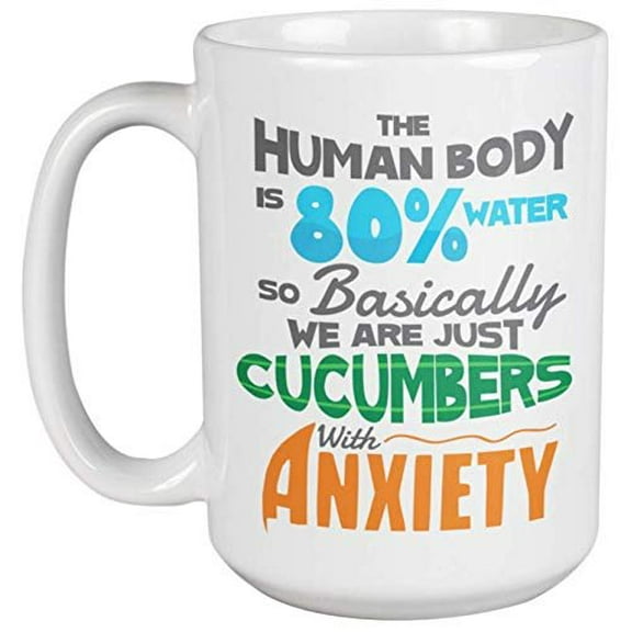 The Human Body Is 80% Water Funny Science Joke Meme Coffee & Tea Gift Mug And Cup Decor For A Science Teacher, Scientist, Chemist, Chemistry Professor, Researcher, Nerd, Geek, And Student (15oz)