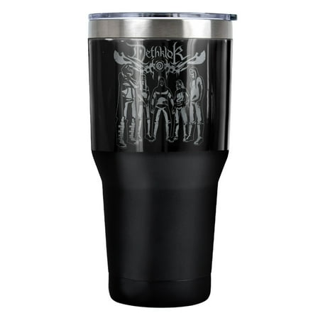Metalocalypse Dethklok Band Stainless Steel Tumbler 30 oz Coffee Travel Cup, Vacuum Insulated & Double Wall with Leakproof Sliding Lid
