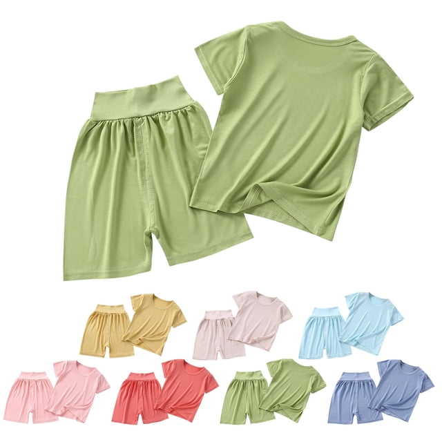 Rbaofujie Kids Sleepwear Pajamas Short Soft Cool Summer Pjs 2pcs Set