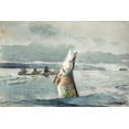 thumbnail image 2 of Homer, Winslow 18x13 White Modern Wood Framed Museum Art Print Titled - Pike, Lake St. John Ouananiche Fishing, 2 of 4