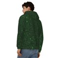 thumbnail image 4 of Wukai Emerald Green Sparkling Print Men's Zip-Up Hoodie,Fleece Full-Zip Hoodie for Men, Hooded Sweatshirt-X-Large, 4 of 5