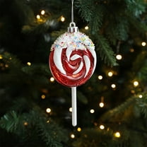 Festive Christmas Decorations - Assorted Character Ornaments with Hooks - Durable Plastic Tree/Window Pendants (4.7in, Red)
