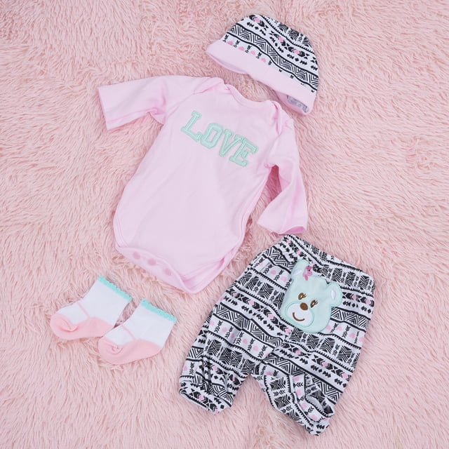 Ropa de Muñeca, Ropa de Muñeca Simulacia de Colores Brillantes, por 0-3 Meses Bebé 50-55cm Muñeca Recién Nacida