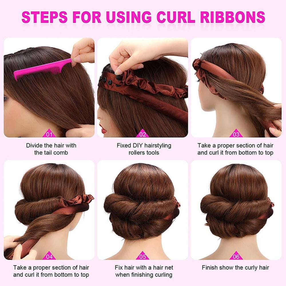 Heatless Curls You Can Sleep in Overnight with a Self Grip Roller No Heat Curls Headband Silk Ribbon Curler Soft Foam Curlers Hair Rollers for Long Short Hair Walmart