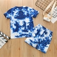 thumbnail image 3 of Odeerbi Kids Two-piece Set Toddler Boys Summer Tie-Dyed Outfits Baby Print Short Sleeve Clothes Set Multicolor, 3 of 9