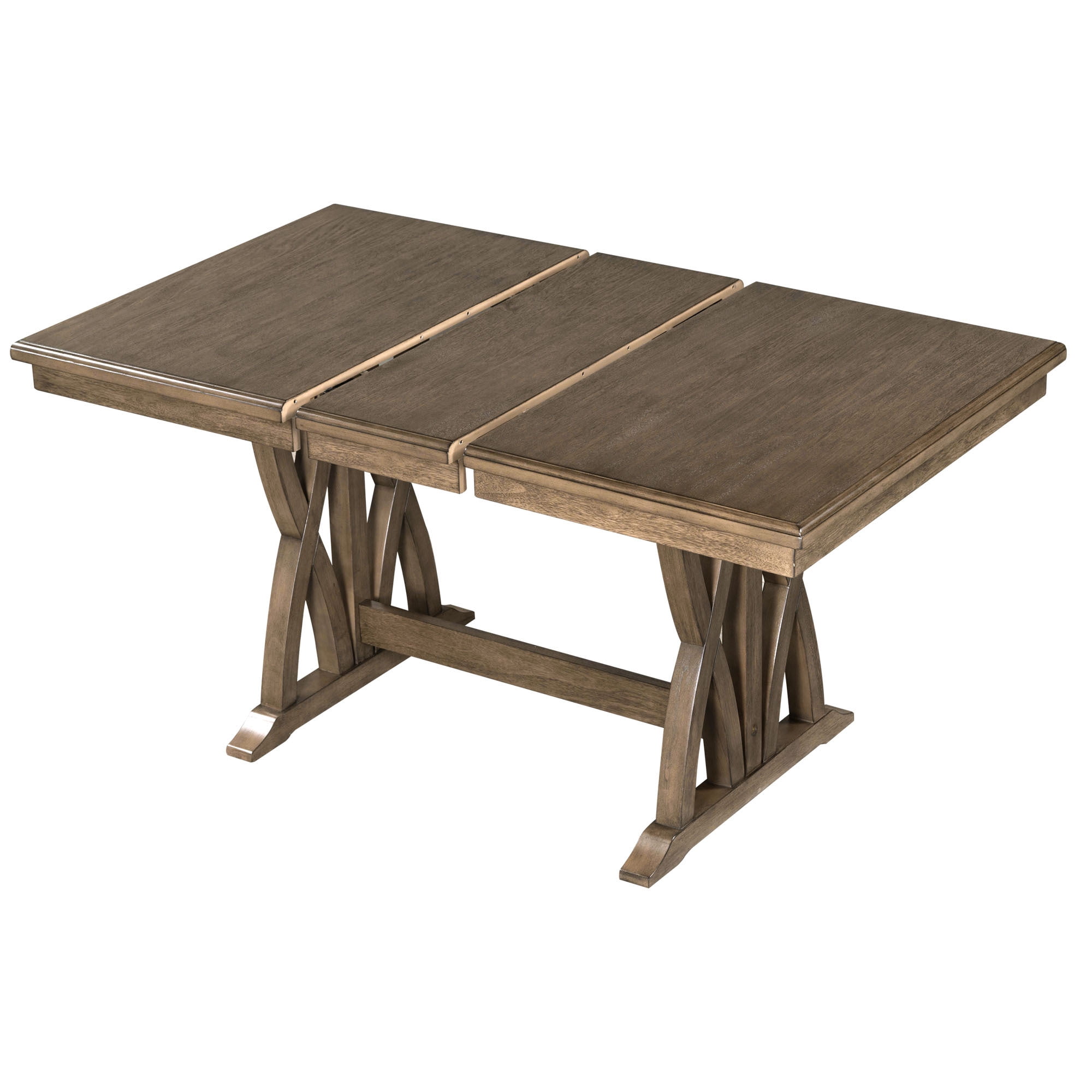 Euroco 7-Piece Extendable Dining Table Set for 6, Mid-Century 60" Rectangular Wooden Kitchen Table Set with 6 Upholstered Chairs for Kitchen or Home,Space-Saving Dining Room Furniture