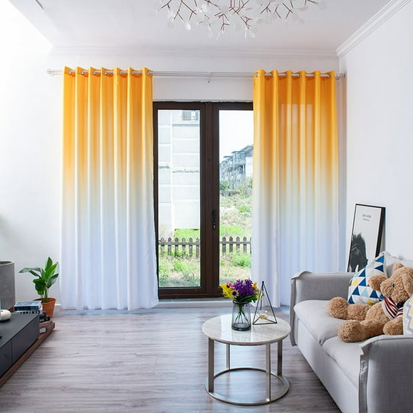 Fiudx Cortina de Gasa Transparente, Elegante Cortina de Gasa, Filtro Suave de Luz Natural, Decoración Acogedora para El Hogar, Regalo Ideal para Seres Queridos, Estilo Moderno, Tamaño 270 X 100 Cm