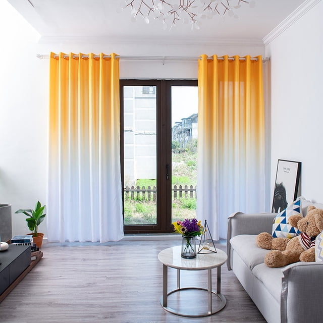 Fiudx Cortina de Gasa Transparente, Elegante Cortina de Gasa, Filtro Suave de Luz Natural, Decoración Acogedora para El Hogar, Regalo Ideal para Seres Queridos, Estilo Moderno, Tamaño 270 X 100 Cm