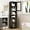 Black, variant on Costway Bathroom Cabinet, Slim Floor Storage Cabinet with 2 Fluted Doors,4 Rubber Feet Natural