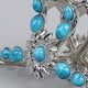 thumbnail image 4 of Horquilla extragrande de metal con piedra turquesa azul y sol, estilo western, 4 of 7