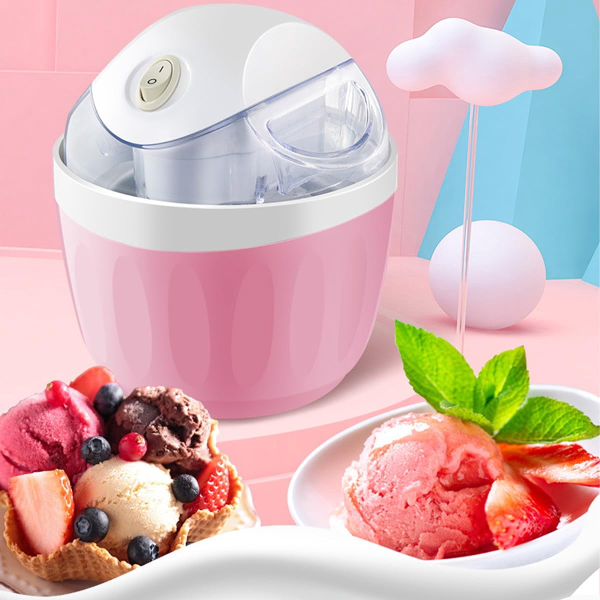 Swirl Cup Ice Cream Maker (Applicable to 110V-120V), Quickly Made in 15 Minutes, Small Home Mini Ice Cream Maker, One-Touch DIY Mini Ice Cream Maker, for Kitchen, Family Treats