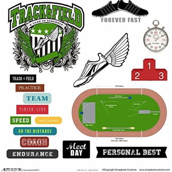 Track and Field 60471 Sticker Cut-Outs