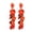 Orange, variant on QIQUWOHUL Cute Earrings Cute Cartoon Pendant Earrings Green Leaf Earrings