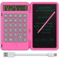 thumbnail image 1 of TFixol Calculator Writing Board USB Charging Carry on Convenient for Work and Study Also Inkless Drawing Or Planning Boards Pink, 1 of 8