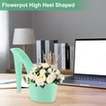 thumbnail image 4 of Uxcell 2-Pack High Heel Shaped Flower Pot, 8.5 Inch Home Decor Shoe Vase, Creative Craft for Indoor/Outdoor [Green], 4 of 7