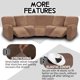 thumbnail image 3 of Funda para muebles ULTICOR Sofá de terciopelo en forma de L de 7 piezas, 3 of 6