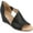 Black, variant on Womens Aretha Back Heel Zip Peep Toe Wedge Sandals, Widths Available