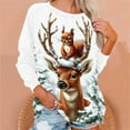 thumbnail image 5 of Christmas Sweatshirts for Women Round Neck Shirts Fashion Christmas Funny Printed Blouses Long Sleeve Sweaters Casual Xmas Holiday Pullover Tops, 5 of 6
