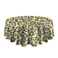 thumbnail image 5 of Yellow Leopard Print Pattern Round Tablecloth 60"x60",Wrinkle Wipeable Table Cloth for Kitchen Dining Room Picnic Patio Party, 5 of 6