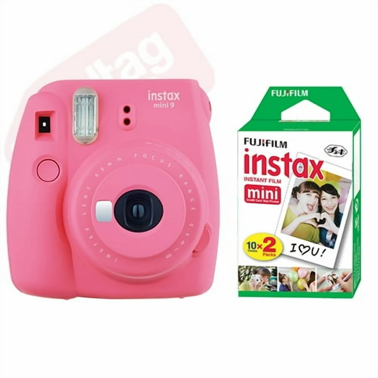 Fujifilm Instax Mini 9 Instant Film Camera Flamingo Pink+ 20