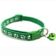 thumbnail image 1 of Pet Collar Cute Reflective Adjustable Safety Buckle Comfortable Dog Cat Collar with BellDark Green, 1 of 1