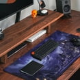 thumbnail image 5 of Night Purple Desk Mat Dark Academia Anime Computer Desk Keyboard Mat, 31.5 X 15.8 in Office Decor for Women Castle Aesthetics Mouse Pad XXL for Desktop Laptop Computer Mouse Gaming Pad, 5 of 7