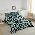 thumbnail image 2 of Pink Cheetah Print Bedding Set Twin Teal Animal Print Comforter Set, Safari Leopard Duvet Insert Wild Cheetah Quilt Comforter, African Wildlife Skin Bedding Comforters & Sets Super Cozy 2pcs, 2 of 6