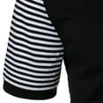 thumbnail image 6 of Mens Pique Polo Shirt Fashion Color Matching Striped Single Lapel Short Sleeve Sweater Men'S Clothing, 6 of 8