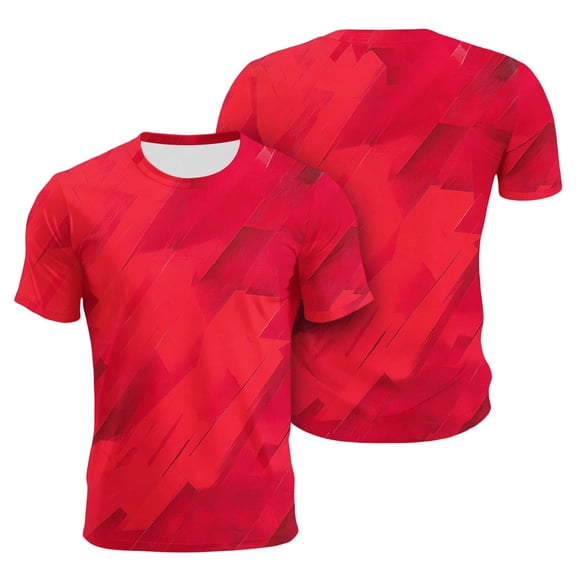 HADST Unisex Printed Short-Sleeve Sports T-Shirts, Round-Neck Breathable Quick-Dry Training Tops