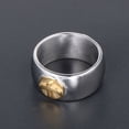 thumbnail image 4 of Unisex Titanium Steel Wide Face Gold Bird Ring For Men Women Fashion Jewelry Band Gift Statement Ring With Modern Style, 4 of 5