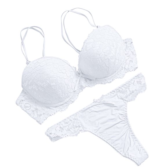 Tnhcen White Lingerie Bridal Set Mesh Lace Lingerie for Women Erotic Steel Ring Colorblocking Lingerie Thong Set for Women Sexy Lingerie Sets for Women