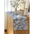 thumbnail image 5 of Table Runner 72 Inches Long for Kitchen Dining, Palm Leaves Dresser Scarf Farmhouse, Dining Table Decorations for Wedding/Parties, Spring Tropical Leaf Botanical Vintage Blue 13 x 72 In, 5 of 8