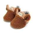 thumbnail image 1 of Baby Booties Faux Fur Sheep Shape Non-Slip Soft Sole Crib Shoes, 1 of 6