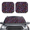thumbnail image 2 of Honeii Halloween Print Foldable Car Sun Shade for Windshield, 2-Piece UV Protection Shade, Protects Car Interior, Ideal for Cars, Trucks, SUVs-Large, 2 of 6