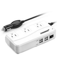 Inverters Product Image Portable Bestek 200w Car Inverter Dc 12v To 110v Ac With 4 2a