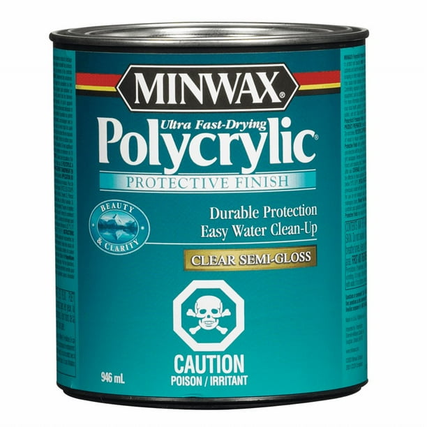 Polycrylic Protective Finish Clear Semi Gloss 946 ml Walmart