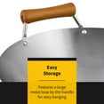 thumbnail image 2 of Ken Hom Flat Bottom Non-Stick Wok, 14" Carbon Steel Silver Stir Fry Cooking Pan, 2 of 7