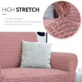 thumbnail image 3 of NICEEC Sofa Slipcover Pink Sofa Cover 1 Piece Easy Fitted Sofa Couch Covers Universal High Stretch Durable Furniture Protector with Skirt Country Style (3 Seater Pink), 3 of 6