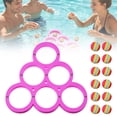 thumbnail image 2 of Pink Swimming Pool Toys and G-a-mes,Floating Pool Throwing G-me Summer Swimming Pool/Beach T-oys Accessories with 12 Colorful Tossing Balls,12PCs, 2 of 8