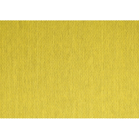 Ahgly Company Machine Washable Indoor Rectangle Abstract Yellow Contemporary Area Rugs, 2' x 4'