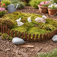 thumbnail image 6 of 1.97 x 35.43 in Wooden Mini Garden Fence – Dollhouse Succulent Border, Decorative Fairy Garden Fence for Planter Patio Yard Micro Landscape Decor, 6 of 6