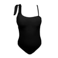 thumbnail image 1 of Traje de Baño Op para Mujer con Detalle de Moño en Hombro Negro Talla G, 1 of 4