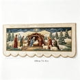thumbnail image 3 of Christmas Fireplace Mantle Scarf,Quilted Fabric Nativity Scene Scalloped Edge for Home Fireplace Mantel Living Room 74.10 Inch, 3 of 6