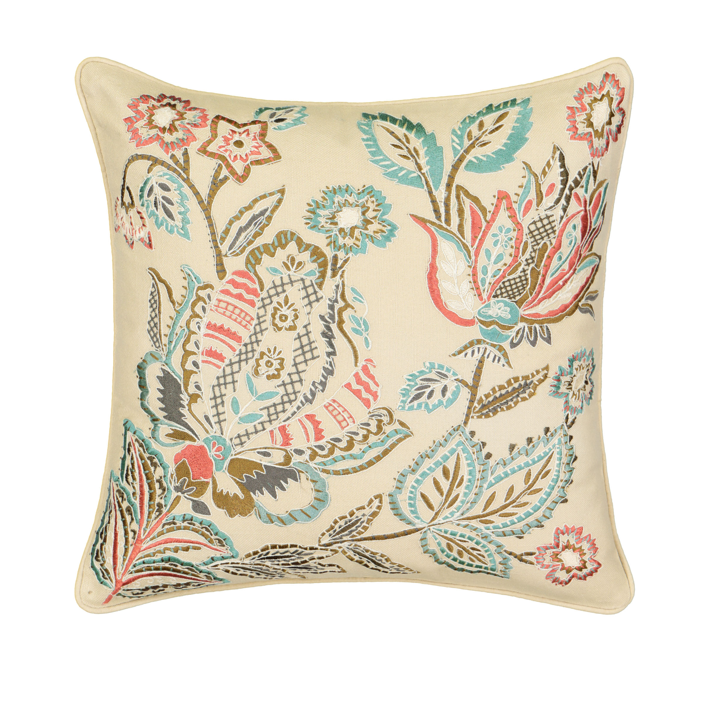 Waverly Brompton Embroidered 16x16 Decorative Accessory Pillow